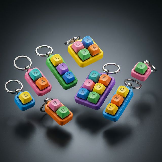 Colorful custom button keychains